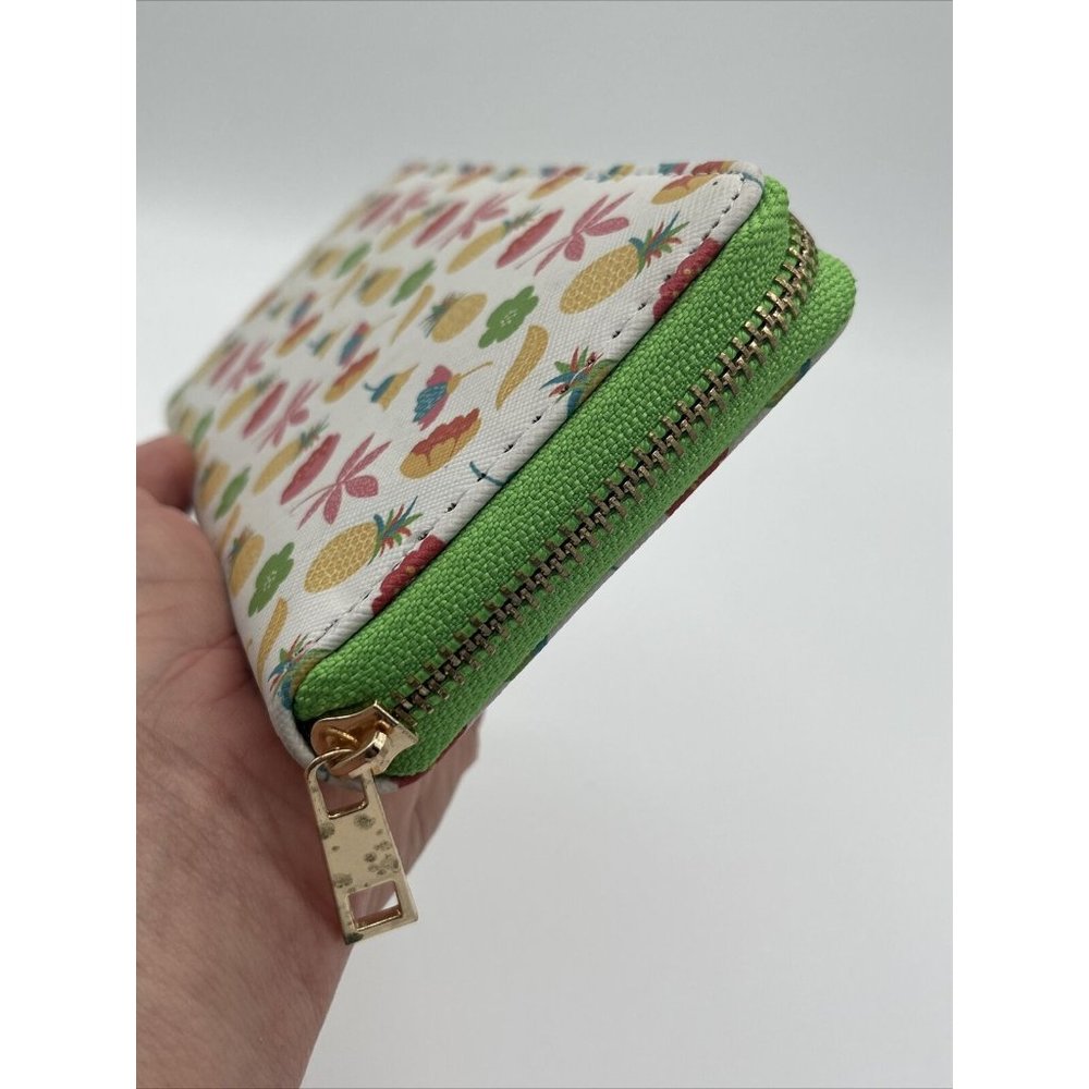 womens wallet Green and White floral & Pineapples by Heimish Atlantic Fashion. - Picture 7 of 11